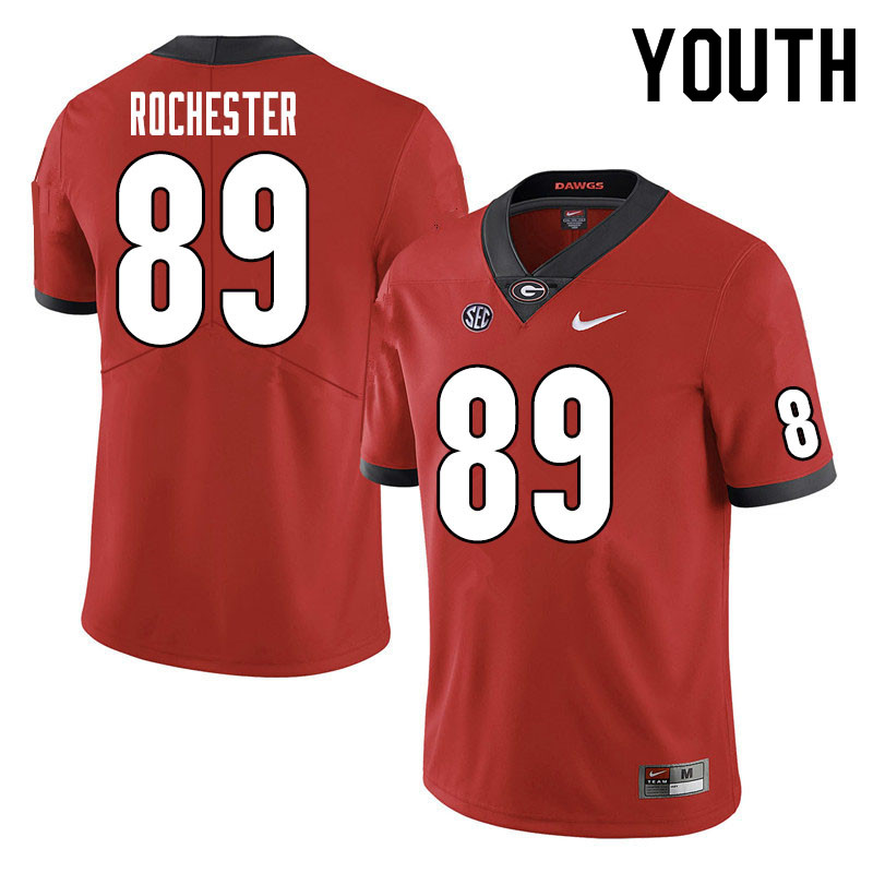Youth #89 Julian Rochester Georgia Bulldogs College Football Jerseys Sale-Red - Click Image to Close